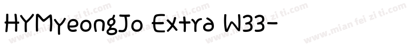 HYMyeongJo Extra W33字体转换